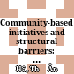 Community-based initiatives and structural barriers: Examples from various communities of refugee backgrounds