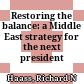 Restoring the balance: a Middle East strategy for the next president