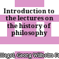 Introduction to the lectures on the history of philosophy