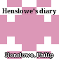 Henslowe’s diary