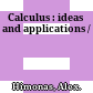 Calculus : ideas and applications /