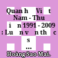 Quan hệ Việt Nam - Thuỵ Điển 1991 - 2009 : Luận văn thạc sĩ Lịch sử /