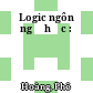 Logic ngôn ngữ học :