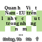 Quan hệ Việt Nam - EU trên lĩnh vực đầu tư trong những năm đầu thế kỷ XXI