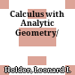 Calculus with Analytic Geometry/