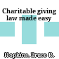 Charitable giving law made easy