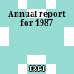 Annual report for 1987