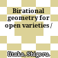 Birational geometry for open varieties /