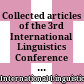 Collected articles of the 3rd International Linguistics Conference (Taganrog, Russia)