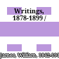 Writings, 1878-1899 /