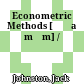 Econometric Methods [Đĩa mềm] /