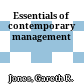 Essentials of contemporary management