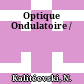 Optique Ondulatoire /