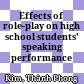 Effects of role-play on high school students' speaking performance
