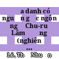 Địa danh có nguồn gốc ngôn ngữ Chu-ru ở Lâm Đồng (nghiên cứu trường hợp tại huyện Đơn Dương)