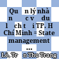 Quản lý nhà nước về du lịch tại TP. Hồ Chí Minh = State management on tourism in Ho Chi Minh City