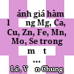 Đánh giá hàm lượng Mg, Ca, Cu, Zn, Fe, Mn, Mo, Se trong một số giống dâu tằm ở vùng Bảo Lộc, tỉnh Lâm Đồng