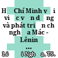 Hồ Chí Minh với việc vận dụng và phát triển chủ nghĩa Mác - Lênin vào giải quyết vấn đề tôn giáo ở Việt Nam /