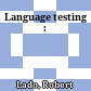 Language testing :