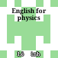 English for physics