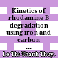Kinetics of rhodamine B degradation using iron and carbon doped titanium dioxide photocatalyst /