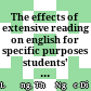 The effects of extensive reading on english for specific purposes students' vocabulary retention and reading comprehension: a case study at Mien Tay construction university :