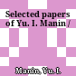Selected papers of Yu. I. Manin /