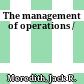 The management of operations /