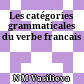 Les catégories grammaticales du verbe francais