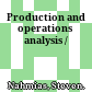 Production and operations analysis /