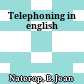 Telephoning in english
