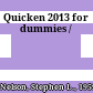Quicken 2013 for dummies /