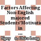 Factors Affecting Non-English majored Students’Motivation in learning English at Da Lat University