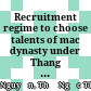 Recruitment regime to choose talents of mac dynasty under Thang Long term (1527-1592)