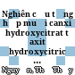 Nghiên cứu tổng hợp muối canxi hydroxycitrat từ axit hydroxycitric của vỏ quả bứa khô Phong Điền – Thừa Thiên Huế