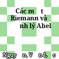 Các mặt Riemann và định lý Abel