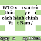 WTO với vai trò thúc đẩy cải cách hành chính ở Việt Nam /