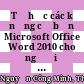 Tự học các kỹ năng cơ bản Microsoft Office Word 2010 cho người mới sử dụng /