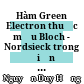 Hàm Green Electron thuộc mẫu Bloch - Nordsieck trong điện động lực học lượng tử ba chiều /