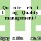 Quản trị chất lượng = Quality management /