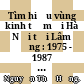 Tìm hiểu vùng kinh tế mới Hà Nội tại Lâm Đồng : 1975 - 1987 : Luận văn Thạc sĩ Lịch sử /