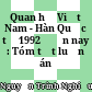 Quan hệ Việt Nam - Hàn Quốc từ 1992 đến nay : Tóm tắt luận án /