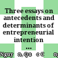 Three essays on antecedents and determinants of entrepreneurial intention among business students in Viet Nam: toward an integrated theory: Doctoral Thesics- Major: Management Science