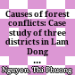 Causes of forest conflicts: Case study of three districts in Lam Dong province, Vietnam Master of Science Thesis. Msc Thesis: Natural Resources Management