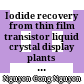 Iodide recovery from thin film transistor liquid crystal display plants by using potassium hydroxide - driven forward osmosis