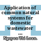 Application of common natural systems for domestic wastewater treatment pilot experiment using soil trench system-Japan technology /