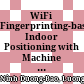 WiFi Fingerprinting-based Indoor Positioning with Machine Learning Algorithms