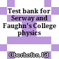 Test bank for Serway and Faughn's College physics