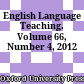 English Language Teaching. Volume 66, Number 4, 2012