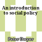 An introduction to social policy